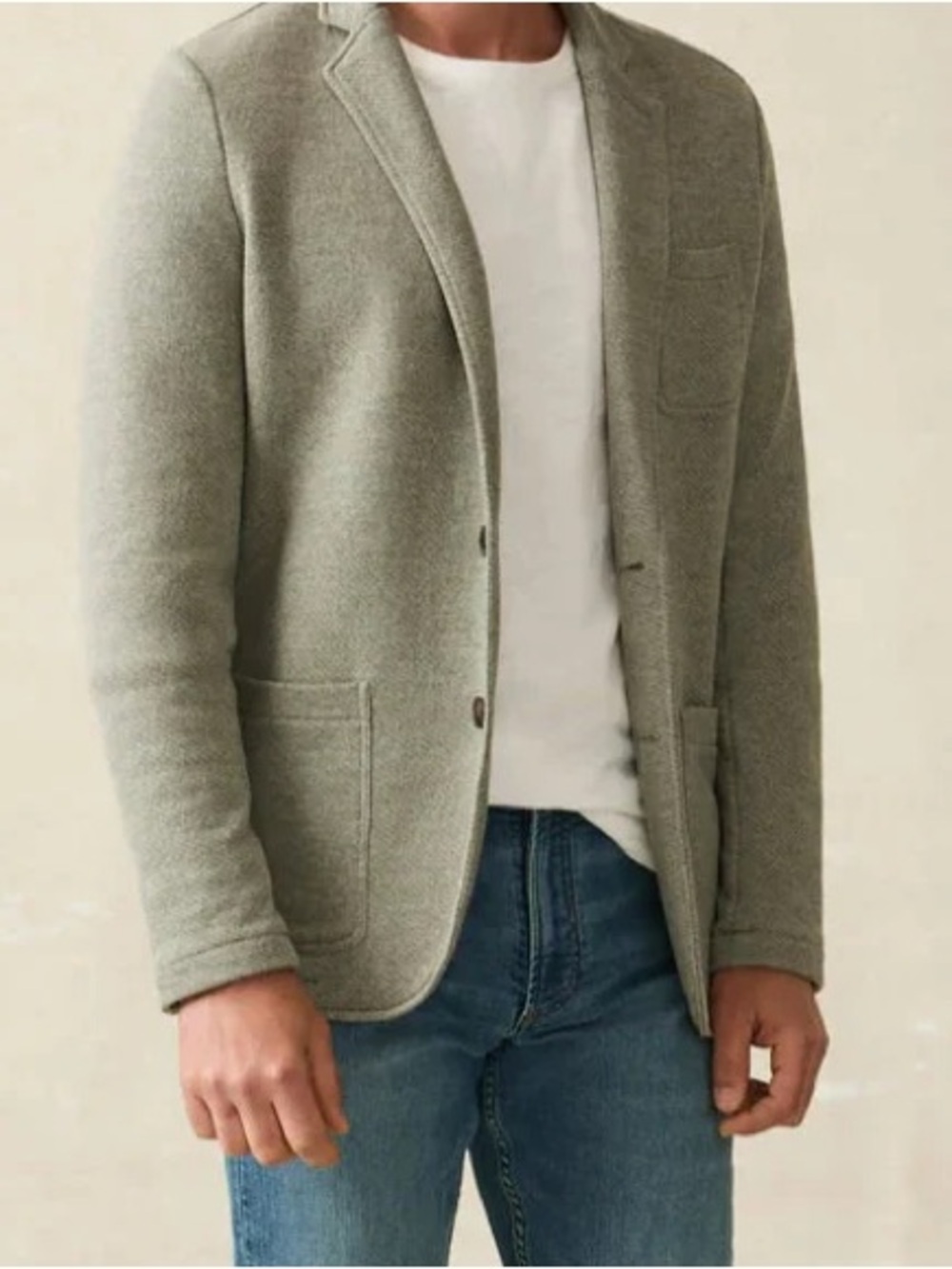 Faherty Inlet Knit Blazer size XXL Olive Brush Melange MEN’s